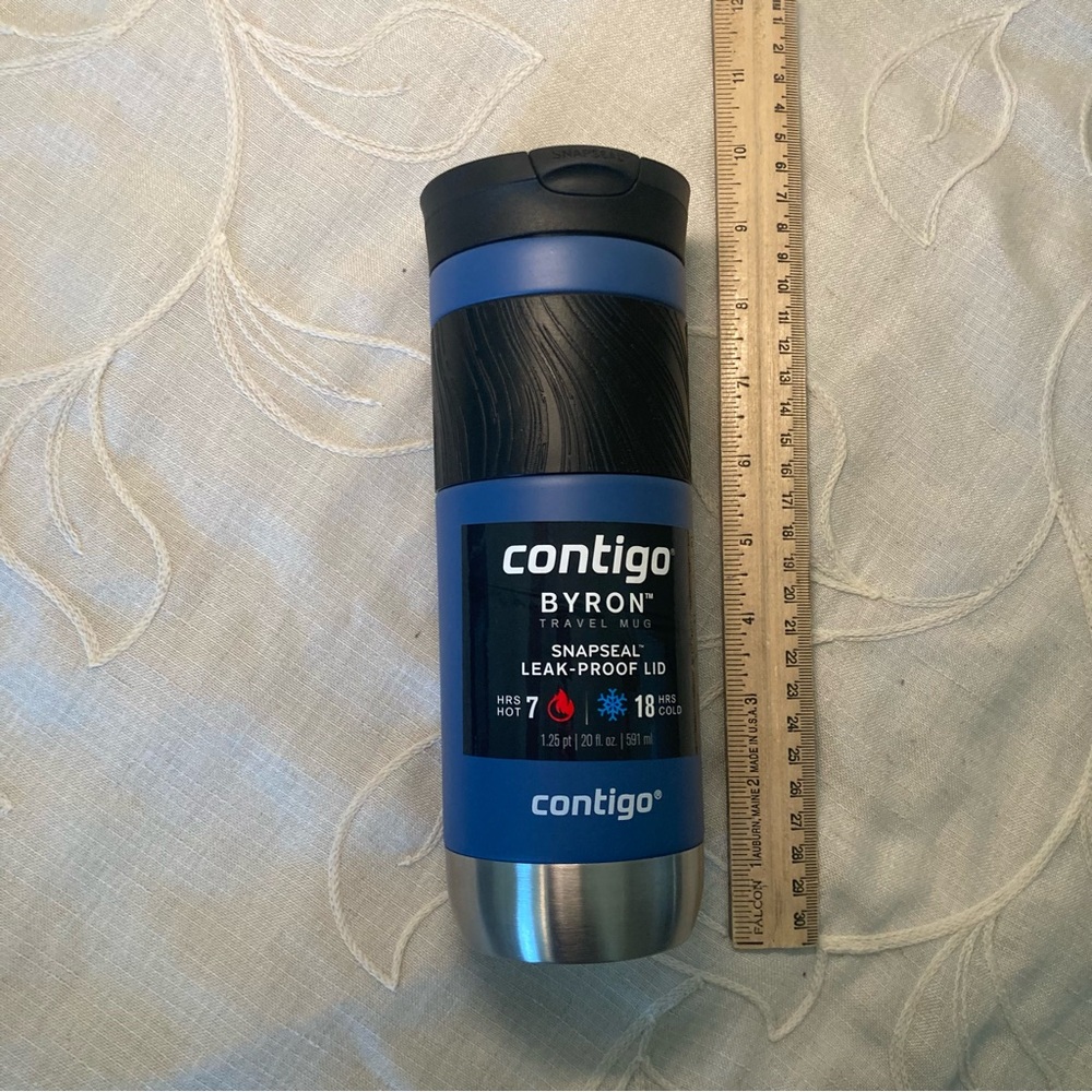 New Contigo Byron Blue and Black Travel Mug
